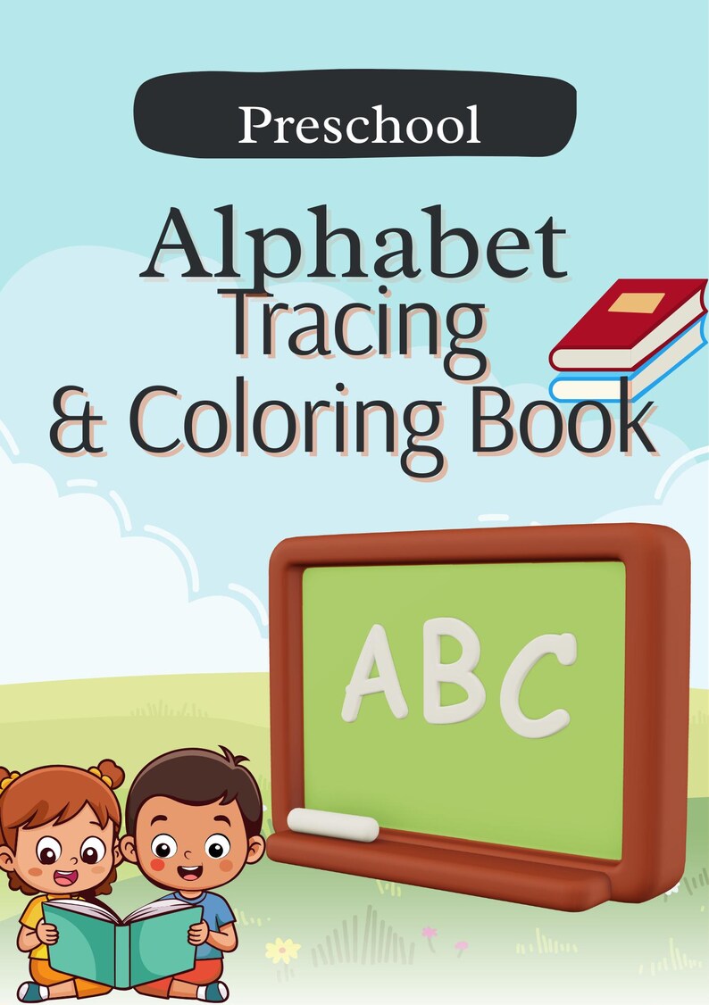 Alphabet Tracing Coloring Book | Preschool Learning Activity (digital ...