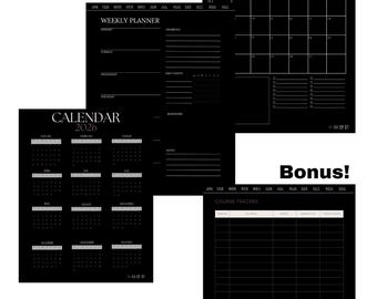 Digital planerare i mörkt läge