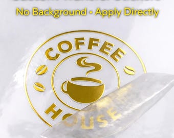 Kundenspezifische UV DTF Transfer Aufkleber, Goldfolie & Farblogotransfers für Verpackungsboxen