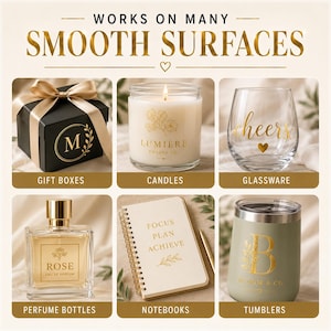 Custom Gold Foil Transfer Stickers, Silver Foil Logo Decals, UV DTF Transfer Labels for Packaging, Candles, Glassware image 3