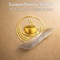 Gold & Silver Foil Logo Transfer Stickers | Custom Metallic Logo Transfers for Branding  Packaging product logo