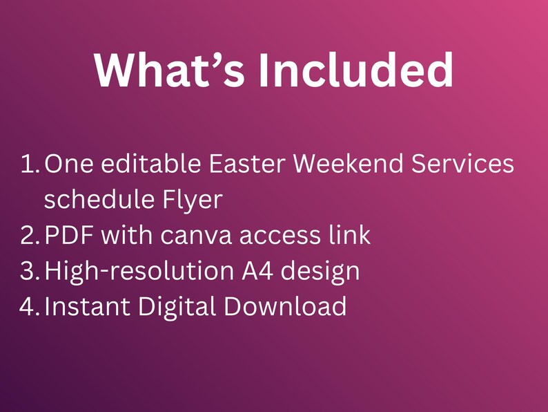 Easter Weekend Schedule| Holy Week Program Church Template| Canva ...