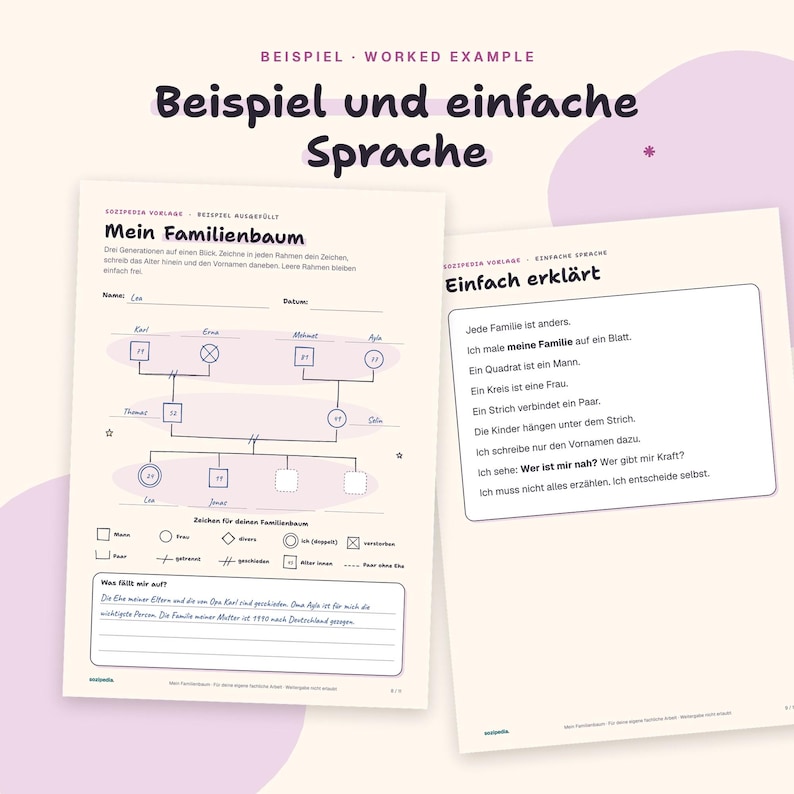 Genogram Worksheet | Family Tree Template for Social Work, Family ...