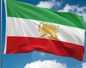 Persian Lion and Sun Flag | Shir o Khorshid Historic Iranian Symbol