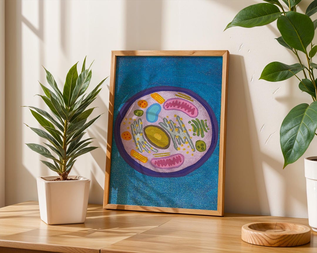 The Cell - Cellular Biology Colorful Painting - Digital Download - Etsy