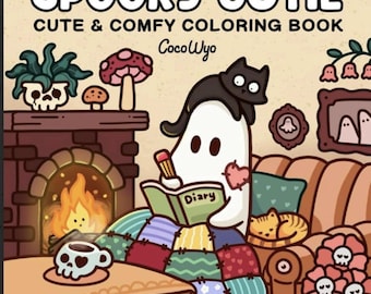 LINDO ESPELUZNANTE/ Libro para colorear Coco Wyo / Niños y adultos / Licencia de uso comercial (Descarga digital en PDF)