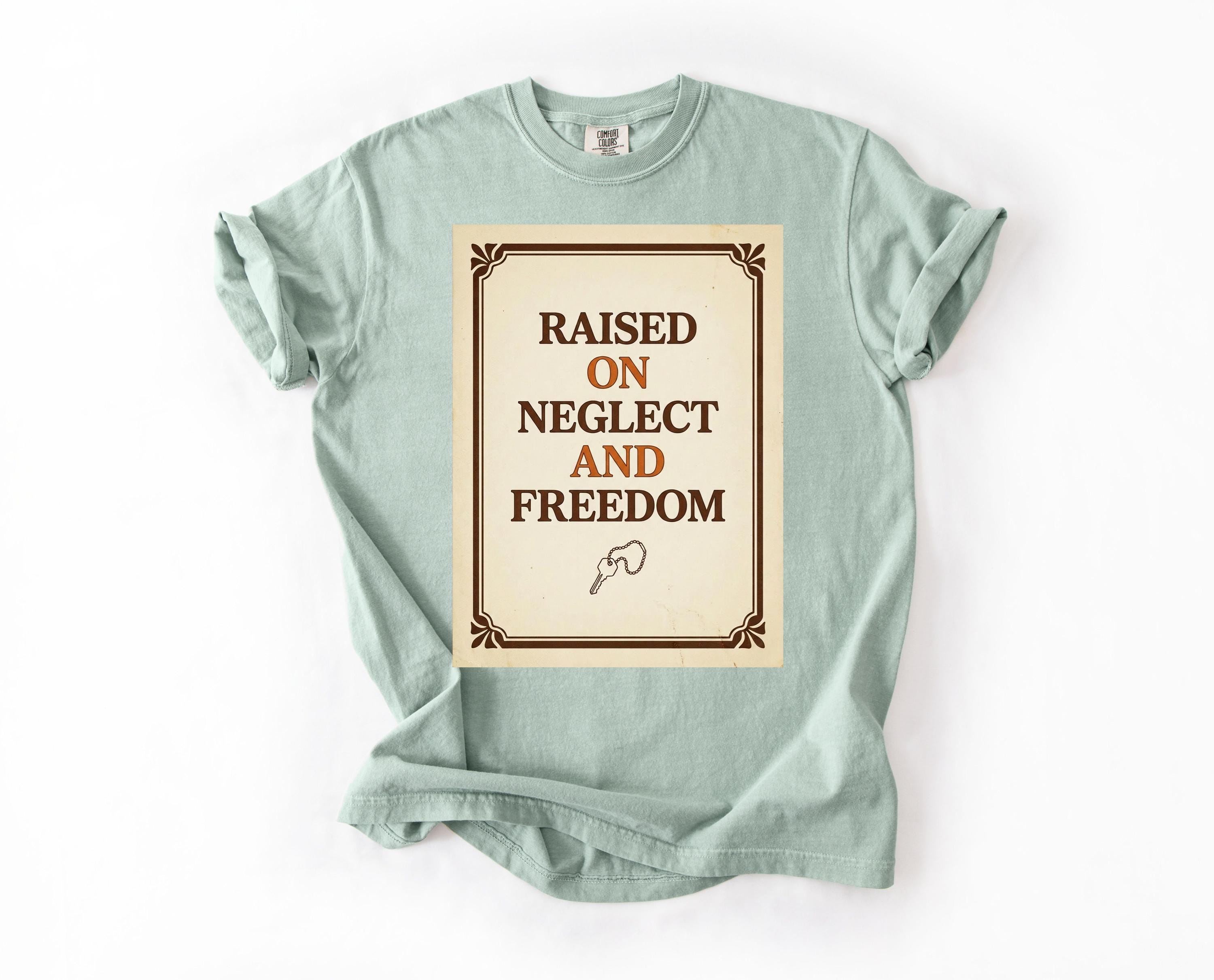 Raised Neglect Freedom Shirt | Gen X Nostalgia Tee | 70s Yearbook ...