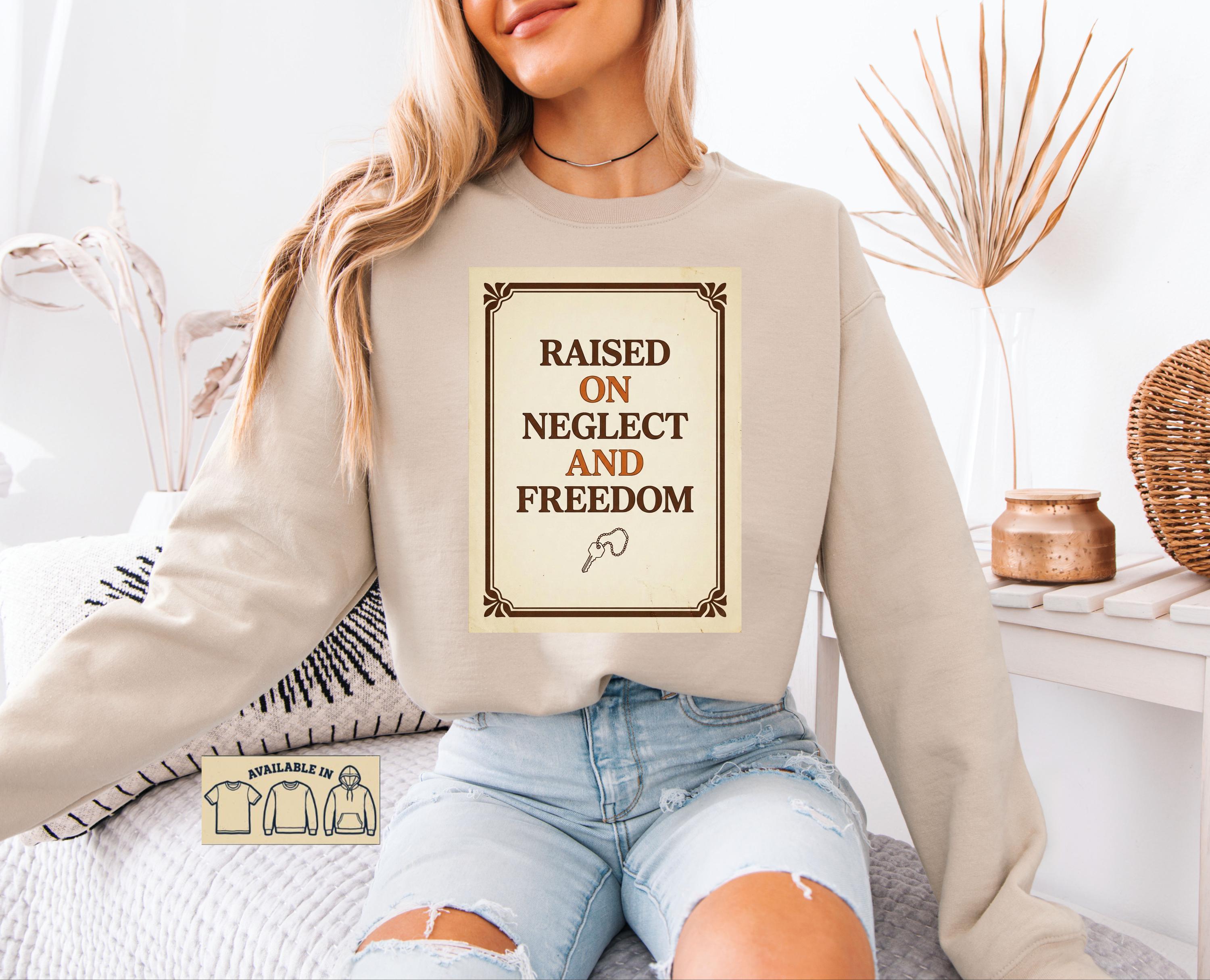 Raised Neglect Freedom Shirt | Gen X Nostalgia Tee | 70s Yearbook ...