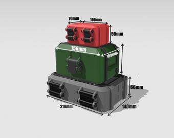 Caja de almacenamiento modular STL (tamaño pequeño, mediano y grande) apilable