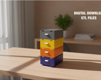 Organizador de cajones de escritorio apilable STL / Almacenamiento modular