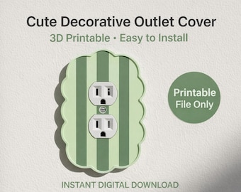 Juego de tapas festoneadas para enchufes, placas decorativas para pared y tapas para interruptores de luz (descarga digital).