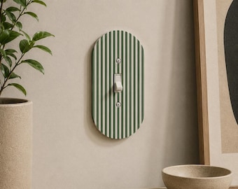 Copriinterruttore minimalista con texture a linee / Decorazione moderna stampabile in 3D (download STL)