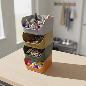 Modular Stackable Storage Bin STL | 3D Printable Desk & Workshop Organizer | BenchBits Modular Box