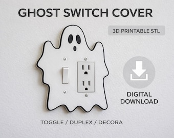 Cubierta minimalista para interruptor Ghost / Archivo STL imprimible en 3D (Descarga digital)
