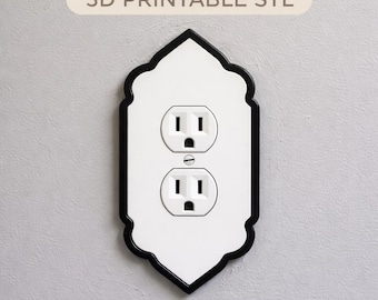 Cubierta de interruptor minimalista moderna STL – Placa de pared geométrica bicolor imprimible en 3D (descarga digital)