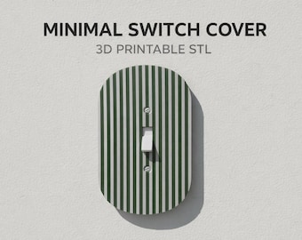 Cubierta de interruptor con textura de líneas minimalistas / Decoración moderna imprimible en 3D (descarga STL)