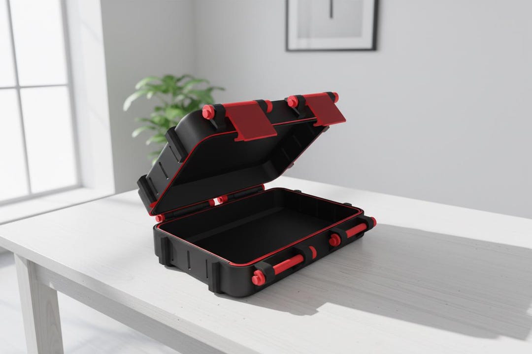 Storage Case Wide Slim Wide Storage Box With Hinged Lid | Customizable Organizer Case - Etsy