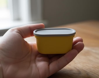 Caja de almacenamiento ovalada minimalista (archivo STL): contenedor organizador pequeño con tapa