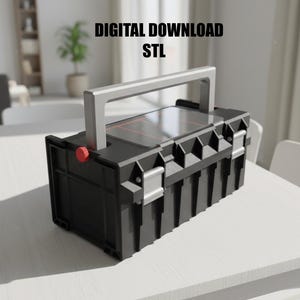 Portable Tool Box STL – 3D Printed Organizer Case with Lid & Handle