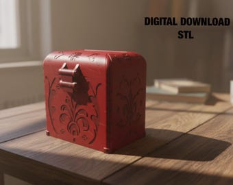 Caja de almacenamiento grande STL - Organizador de pared gruesa con tapa / Imprimible en 3D