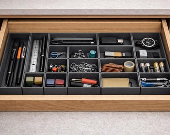 Organizador de cajones modular imprimible en 3D / Archivo STL de fácil impresión