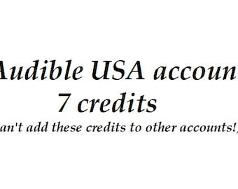 audible USA 7 credits /7 books/ - account