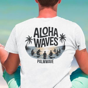 Aloha Waves Shirt | Hawaii Surfing T-Shirt | Surf Sunset Design | Beach Vibes Tee | Surfer Gift