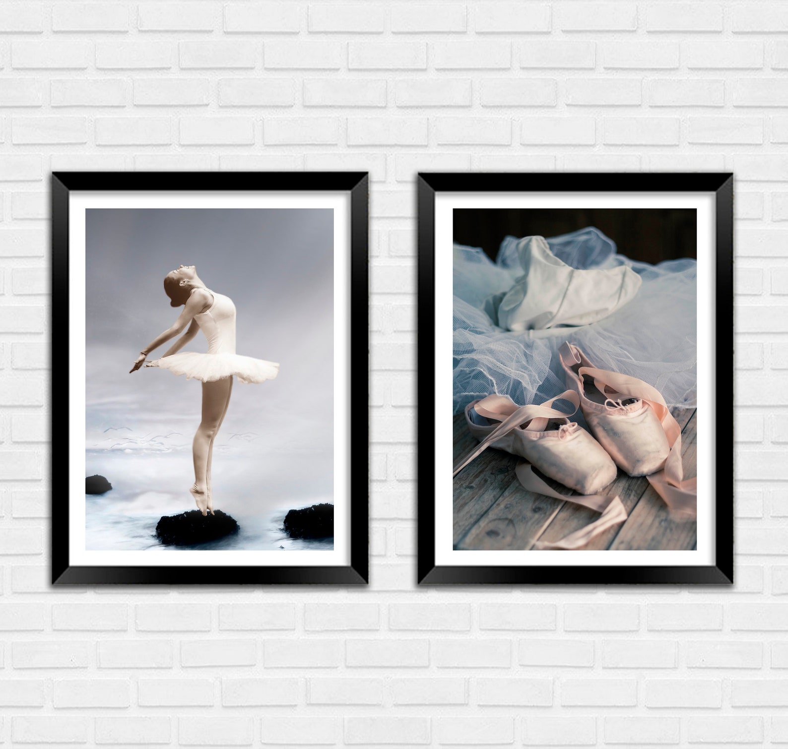ballet photo prints: ballerina and slippers art posters