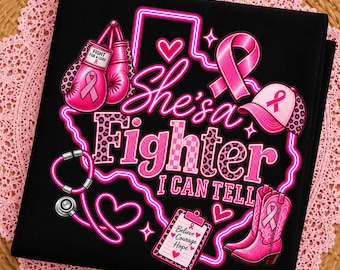 C'est une battante, je le vois bien (PNG), Combattante contre le cancer du sein (PNG), Sensibilisation au cancer du sein dans l'Ouest, Cancer du sein au Texas, Cowgirl Sublimation