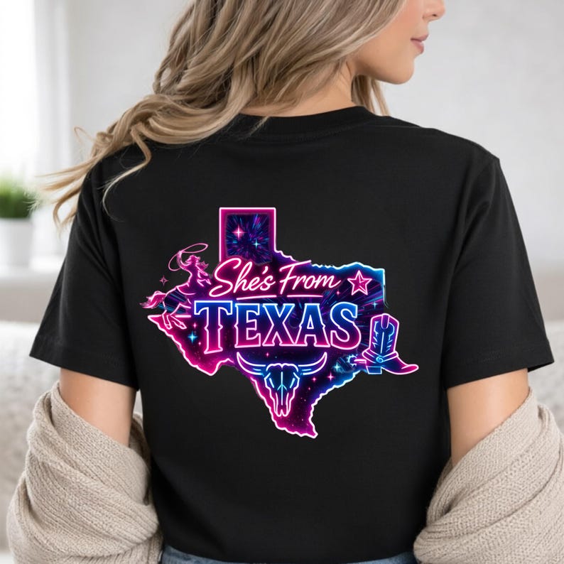 Western Texas PNG digital download for sublimation shirts and boutique apparel