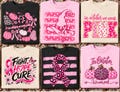 In October We Wear Pink PNG, Coquette Breast Cancer Awareness PNG Bundle, Pink Ribbon Design, Pink Out PNG, Breast Cancer Support product logo