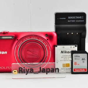 Nikon COOLPIX S6600 レッドジャンク品 Nikon COOLPIX S6600 Red 16.0MP 12X Flip screen Digital Camera w