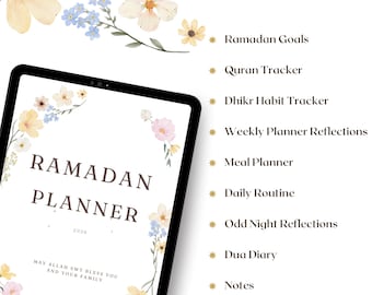 30-Day Ramadan Planner for Muslim Women | Quran Tracker (Digital Download)