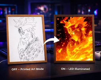 Anime Art LED Wooded Portrait Frame