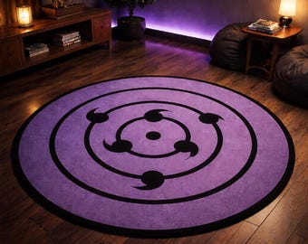 Purple Anime Eye Manga Rug