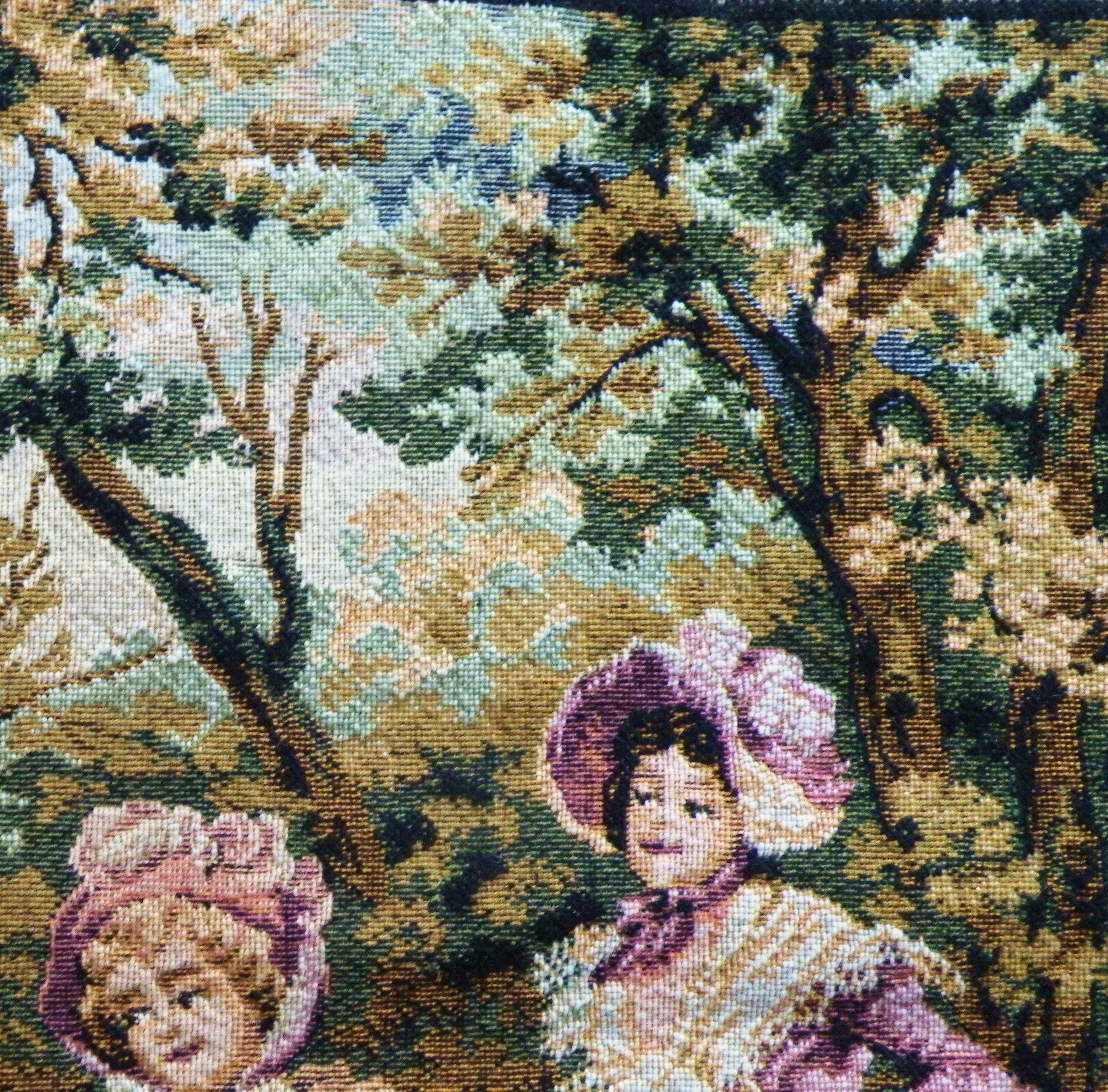 ヴィンテージのフランス製ジャカード織りのタペストリーパネル