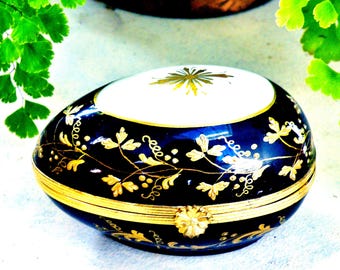Tiffany & Co Le Tallec Hand Painted Porcelain Egg Trinket Box