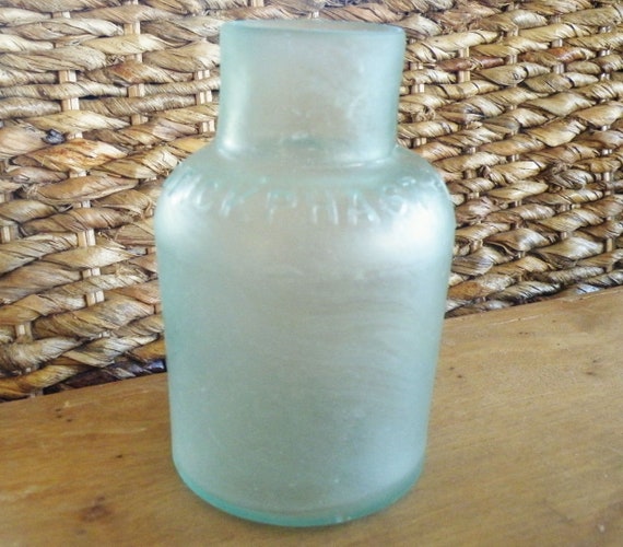 Victorian Glass Glue Pot Vase Stickphast Etsy