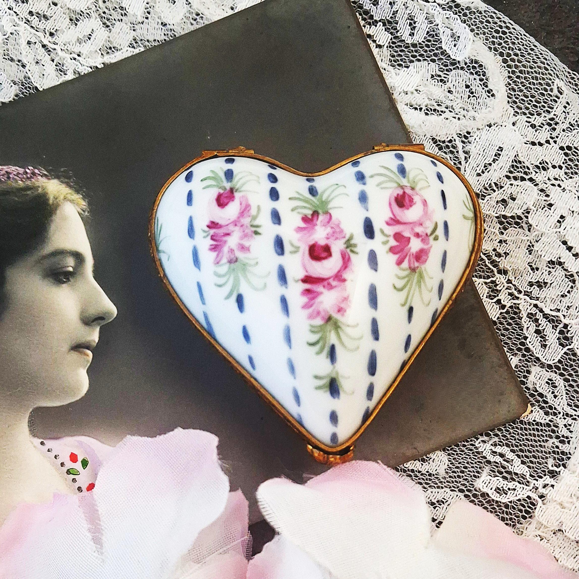 Limoges Heart Box - Etsy