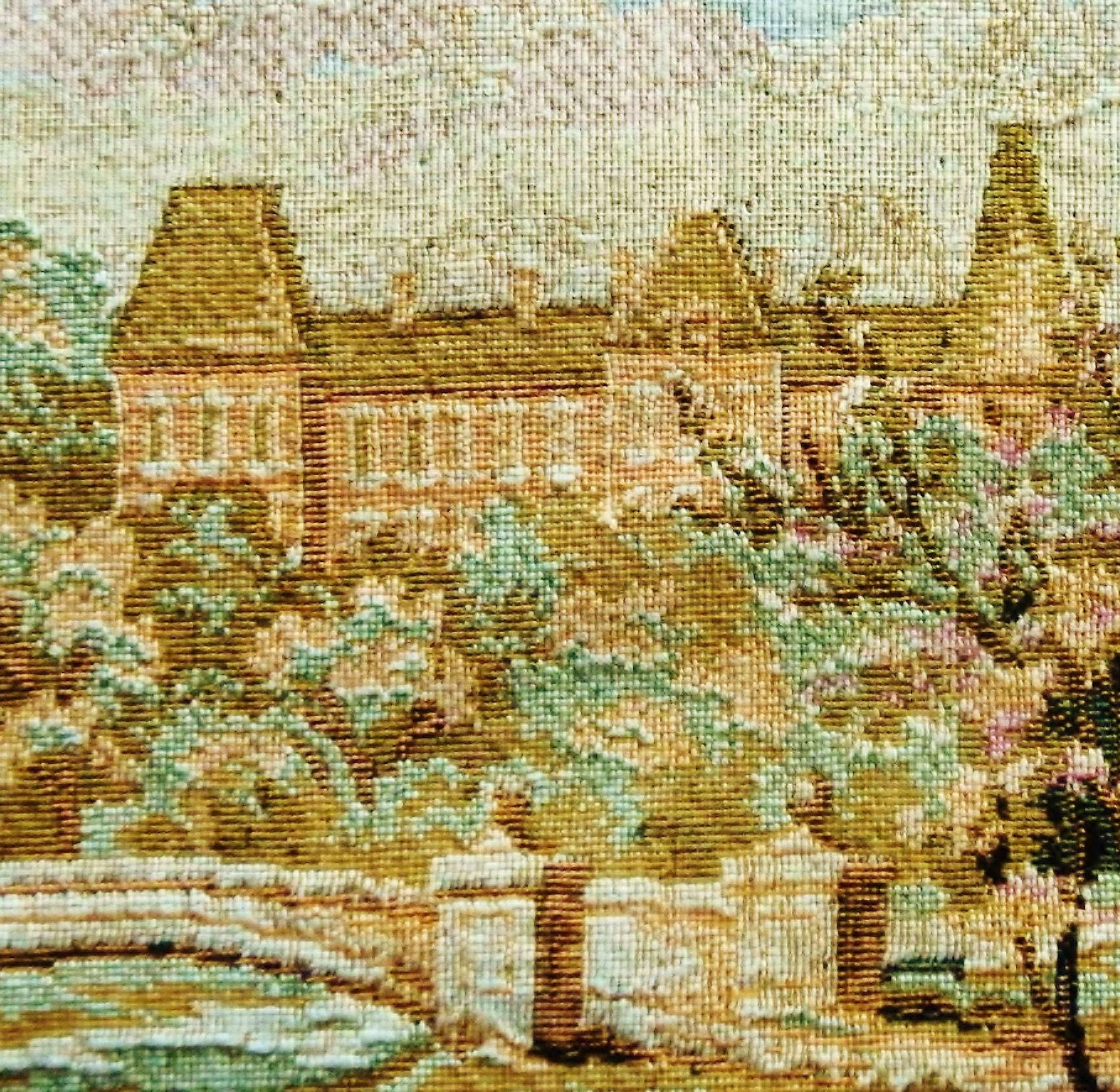 ヴィンテージのフランス製ジャカード織りのタペストリーパネル