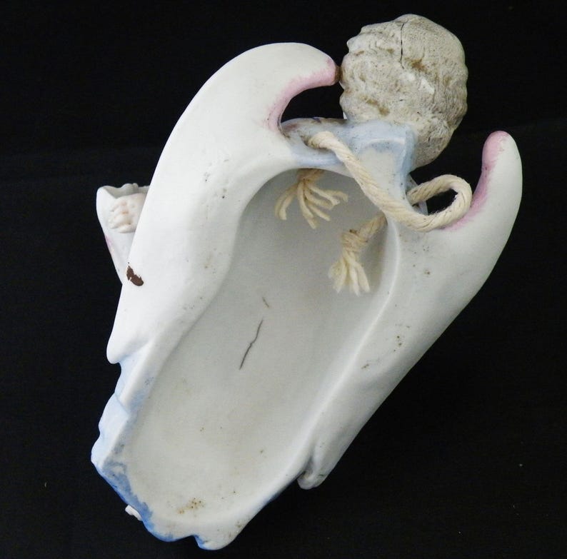 French Vintage Angel Bisque Blessing Font Holy Water Stoupe Etsy UK