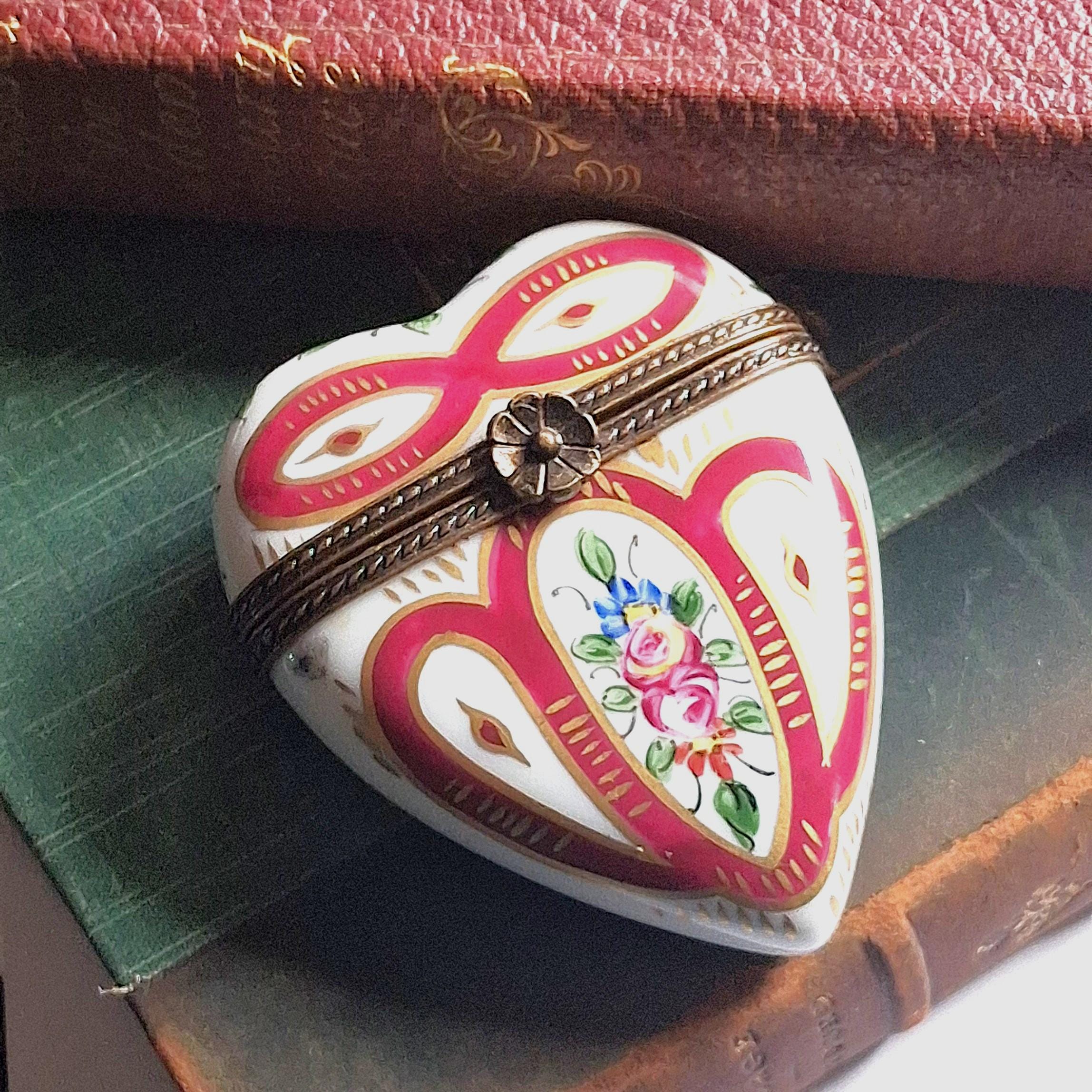 Limoges Heart Hinged Boxes - Etsy