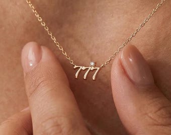 Angel Number Necklace S925 Silver | 111 333 444 777 Pendant | Spiritual Numerology, Manifest Necklace, Lucky Number Jewelry, Gift for Her