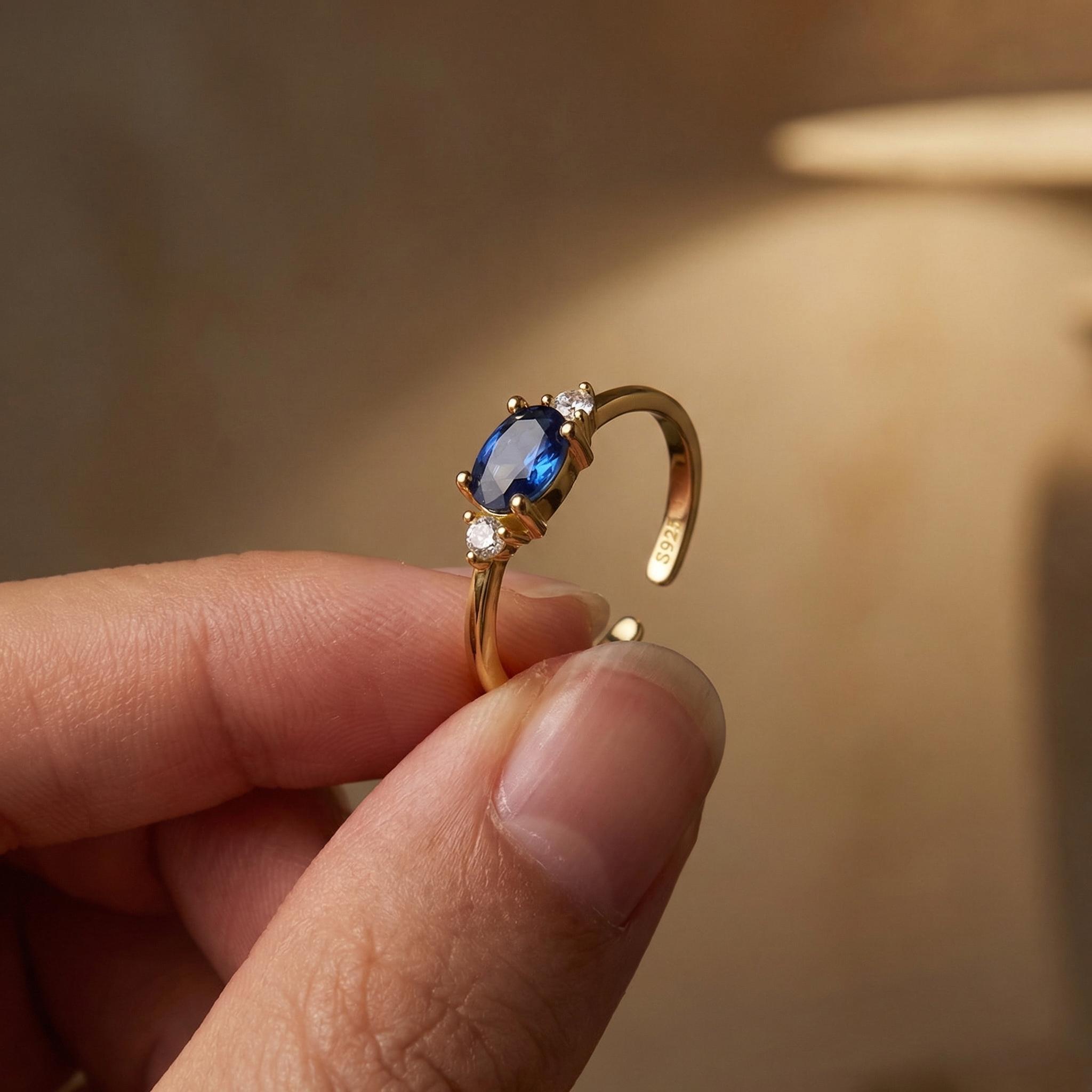 Blue Cz Ring - Etsy
