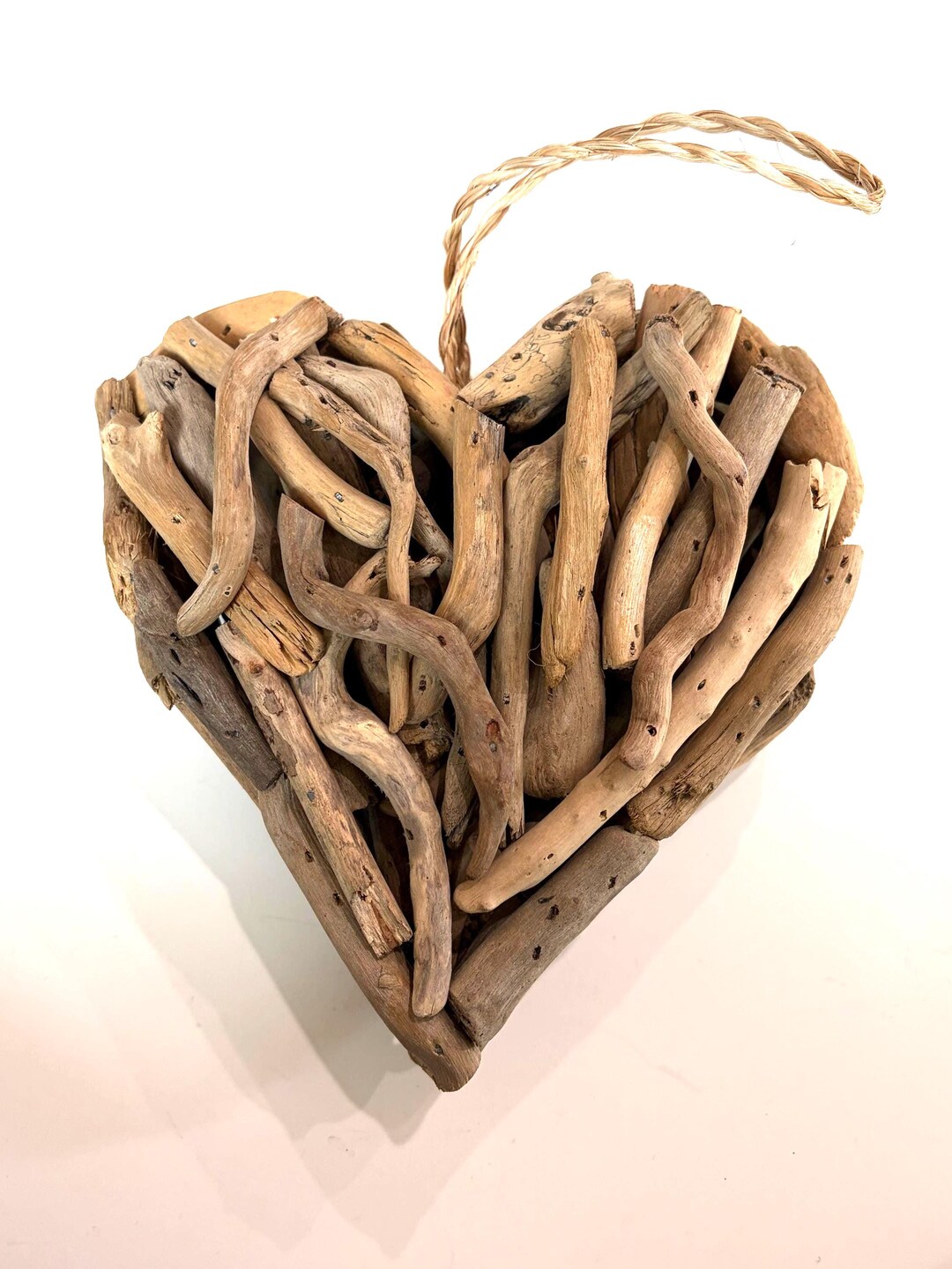 Rustic Driftwood Heart Wall Decor, Coastal Cottage Wood Hanging ...