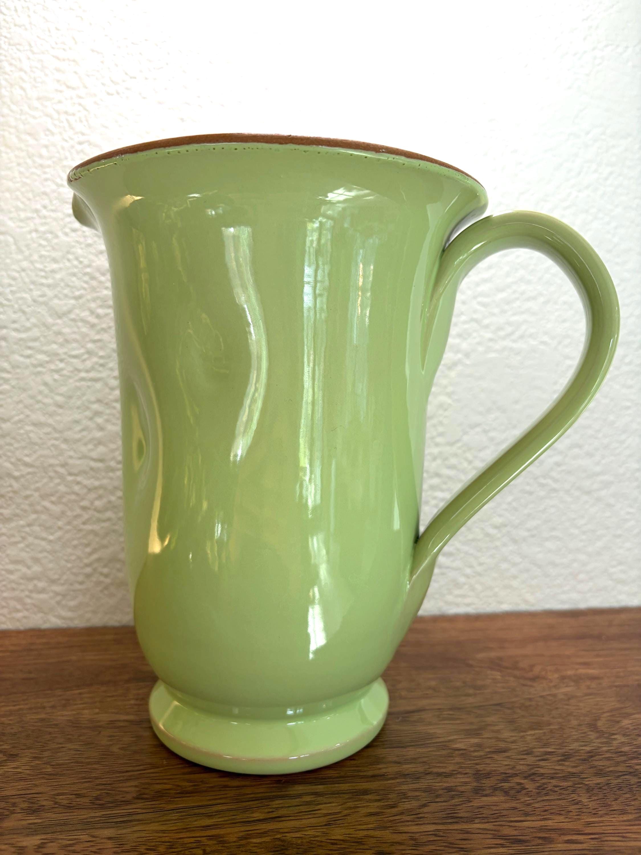 Vintage Vietri Italian Ceramic Pitcher Hand Painted Italy Tuscan