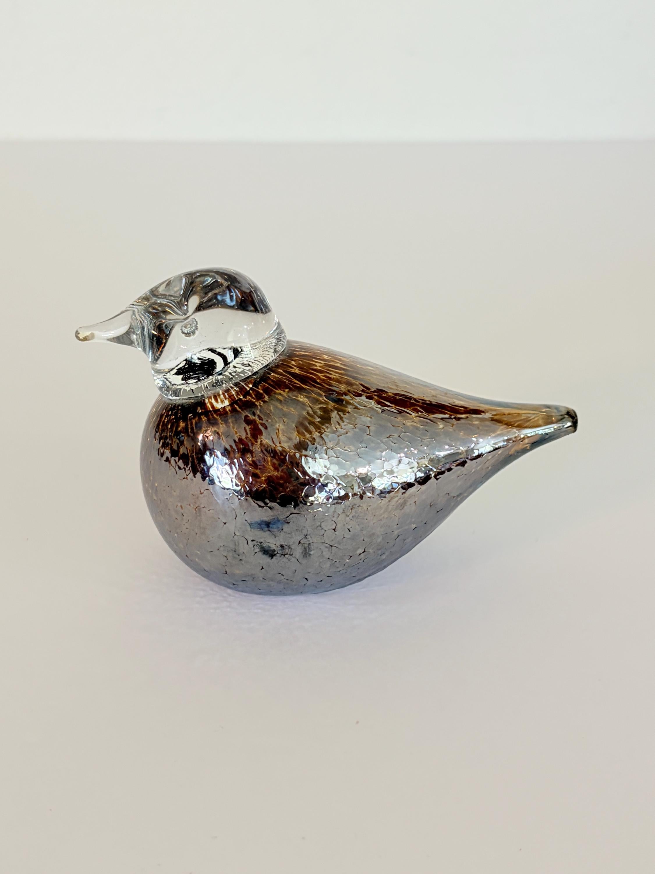 インテリア小物 Artglass Team Finland ハンドメイド 鳥 ガラス 置物