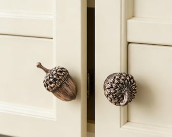 Handmade Vintage Acorn Cabinet Knob – Retro Home Decor Hardware