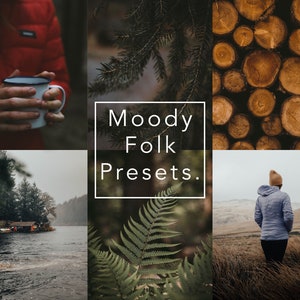 10 Moody Folk Lightroom Presets, mobile presets and desktop presets.  Moody presets, VSCO filters, Lightroom presets  | Instagram Presets