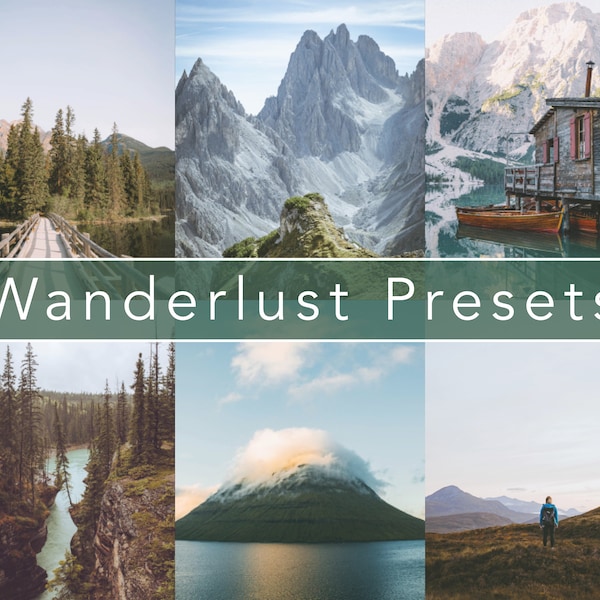 10 Wanderlust Lightroom Presets- Mobile Presets- Desktop Preset- Vsco Filters- Summer Presets-Travel Presets-Instagram Filter-Dng Preset,